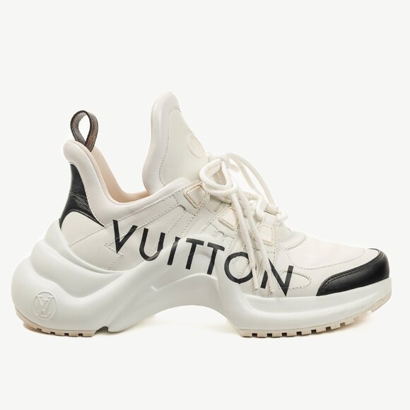 Louis Vuitton Archlight White & Black Signature Chunky Sneakers - Picture 1 of 14